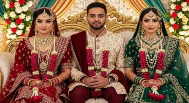 কারো মন না ভেঙে দুই প্রেমিকাকেই বিয়ে তরুণের